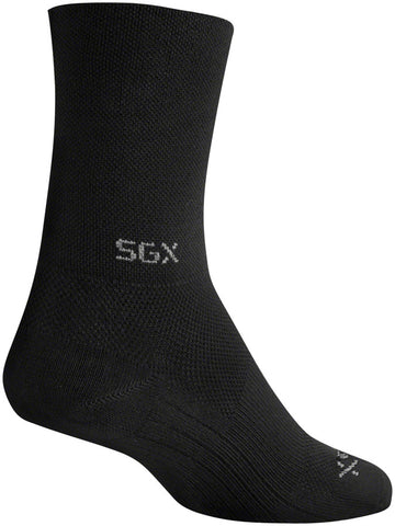 SockGuy SGX Raceday Socks 5 inch Black