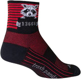 SockGuy Classic Busted Socks 3 inch Black/Red Stripe