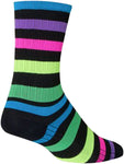 SockGuy SGX Night Bright Socks 6 inch Black/MultiColor