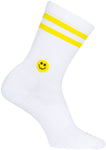 SockGuy SGX Smiley Socks - 6 inch White/Yellow Large/X-Large