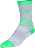 SockGuy SGX Peaks Socks - 6 inch Gray/Green Small/Medium