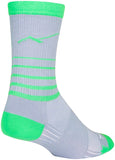 SockGuy SGX Peaks Socks - 6 inch Gray/Green Small/Medium