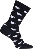 SockGuy SGX Wool Mugs Socks - 6 inch Black/White Large/X-Large