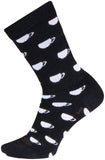 SockGuy SGX Wool Mugs Socks - 6 inch Black/White Large/X-Large