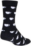 SockGuy SGX Wool Mugs Socks - 6 inch Black/White Small/Medium