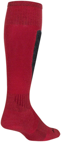 SockGuy Mountain Flyweight Wool Socks - 12 inch Red Large/X-Large