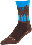 SockGuy Treeline Wool Socks - 6 inch Brown/Blue Large/X-Large