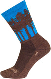 SockGuy Treeline Wool Socks - 6 inch Brown/Blue Large/X-Large