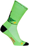 SockGuy Merry Catmas Crew Socks - 6 inch Green/Black Small/Medium