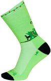 SockGuy Merry Catmas Crew Socks - 6 inch Green/Black Large/X-Large