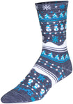 SockGuy Winter Sweater Wool Socks - 6 inch Blue/Gray/White Small/Medium