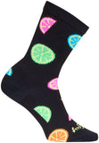 SockGuy Citrus Crew Socks - 6 inch Black/Multi Large/X-Large