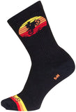 SockGuy Moto Crew Socks - 6 inch Black/Multi Large/X-Large