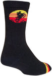 SockGuy Moto Crew Socks - 6 inch Black/Multi Large/X-Large