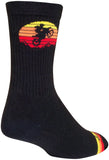 SockGuy Moto Crew Socks - 6 inch Black/Multi Large/X-Large