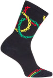 SockGuy Connected Crew Socks - 6 inch Black/Multi Large/X-Large