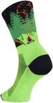 SockGuy Off the Grid Crew Socks - 6 inch Green/Black/Brown Small/Medium