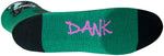 SockGuy Dank Classic Socks - 3 inch Green/Multi Small/Medium