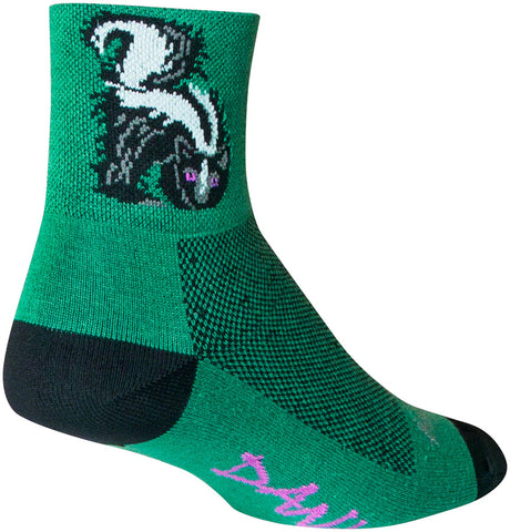 SockGuy Dank Classic Socks - 3 inch Green/Multi Small/Medium