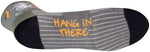 SockGuy Hang in There Classic Socks - 3 inch Gray/Multi Large/X-Large