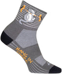 SockGuy Hang in There Classic Socks - 3 inch Gray/Multi Large/X-Large