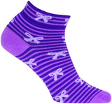 SockGuy Tie Bow Classic Socks - 1 inch Purple Women's Small/Medium