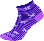 SockGuy Tie Bow Classic Socks - 1 inch Purple Women's Small/Medium