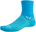 Swiftwick Aspire Four Socks - 4 inch Lagoon Blue Large