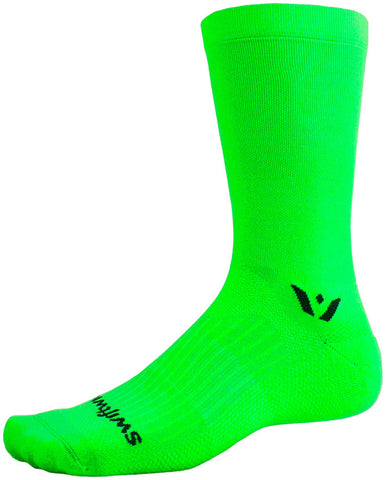 Swiftwick Aspire Seven Socks - 7 inch Lime Green Medium