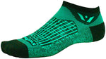 Swiftwick Aspire Zero Socks - No Show Bolt Black Seafoam Medium