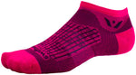 Swiftwick Aspire Zero Socks - No Show Bolt Fuschia Black Medium