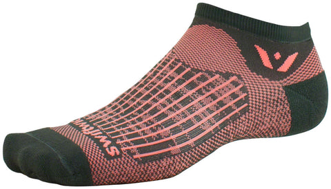 Swiftwick Aspire Zero Socks - No Show Bolt Gray Rose Small