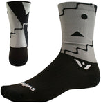 Swiftwick Vision Six Abstract Sock - 6 inch Black Small