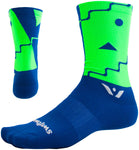 Swiftwick Vision Six Abstract Sock - 6 inch Blue Small