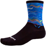 Swiftwick Vision Six Impression Socks - 6 inch Electric Small