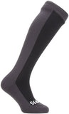 SealSkinz Waterproof Cold Weather Knee Length Socks - 10 inch Black/Gray