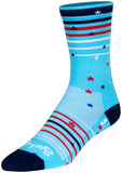 SockGuy Sparkler Crew Socks - 6 inch Red/White/Blue Small/Medium