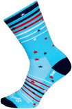 SockGuy Sparkler Crew Socks - 6 inch Red/White/Blue Small/Medium