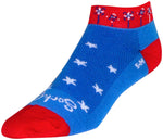 SockGuy Pinwheel Classic Low Socks - 1 inch Red/White/Blue Women's