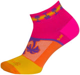 SockGuy Tropical Classic Low Socks - 1 inch Pink/Yellow/Orange Women's