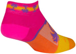 SockGuy Tropical Classic Low Socks - 1 inch Pink/Yellow/Orange Women's