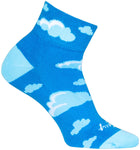 SockGuy Cloudy Classic Low Socks - 2 inch Blue Women's Small/Medium