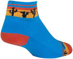 SockGuy Desert Classic Low Socks - 2 inch Blue/Orange/Gold Women's