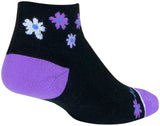 SockGuy Channel Air Daisy Classic Low Socks - 2 inch Black/Purple Women's