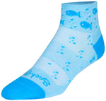 SockGuy Channel Air Fishy Classic Low Socks - 2 inch Blue Women's