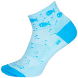 SockGuy Channel Air Fishy Classic Low Socks - 2 inch Blue Women's