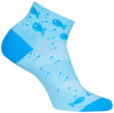 SockGuy Channel Air Fishy Classic Low Socks - 2 inch Blue Women's