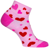 SockGuy Channel Air Hearts Classic Low Socks - 2 inch Pink/Red Women's