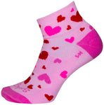 SockGuy Channel Air Hearts Classic Low Socks - 2 inch Pink/Red Women's