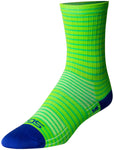 SockGuy Apple Stripes SGX Socks - 6 inch Green Small/Medium